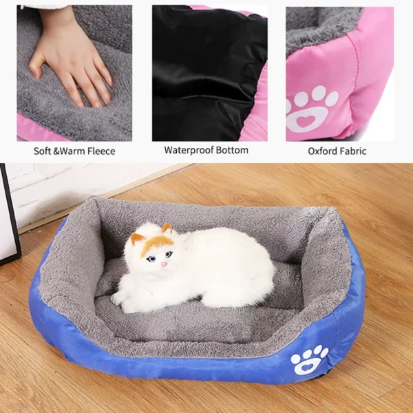 Large Pet Cat Dog Bed Square 4