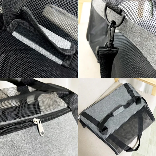 Cat Bags Portable Dog Carrier Bag Mesh Breathable Foldable Cats Carrier Bag Travel Breathable Transport Handbag 4