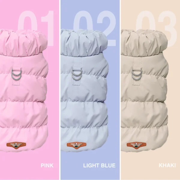 Soft Warm Dog Clothes Winter Padded Puppy Cat Coat Jacket For Small Medium Dogs Chihuahua French Bulldog Poodle Vest Pet Outfit 2
