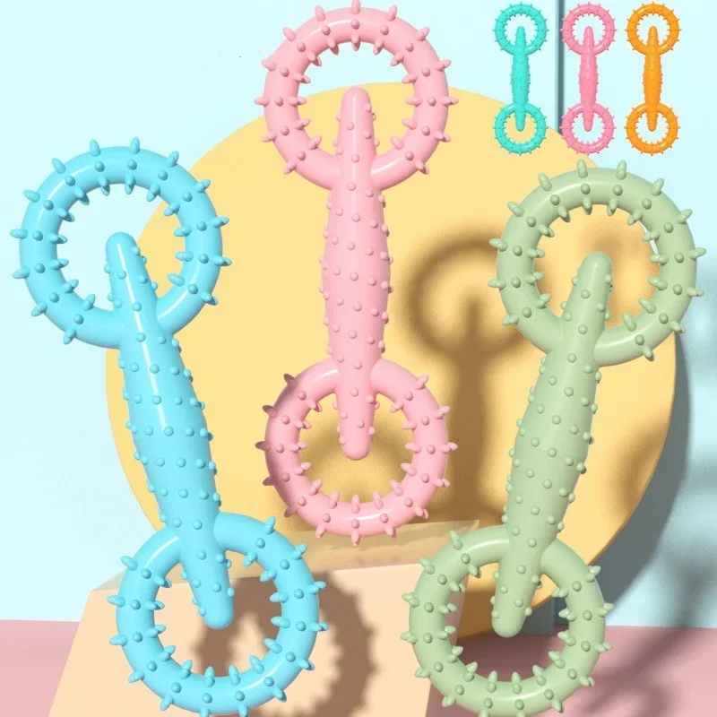 Dog Pull Ring Puppy Chewing Toy Indestructible Pet Pull Ring Toys Interactive Puppy Chew Toy For Boredom Relief Teeth Cleaning 3