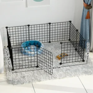 Dog cage Wire mesh fence indoor teddy animal escape barrier 1