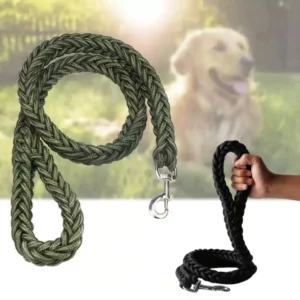 Large Dog Leash Nylon Braided Traction Rope Pet Walking Thick Hand Rope For Bulldog Rottweiler Hound Dogs Accessories 1