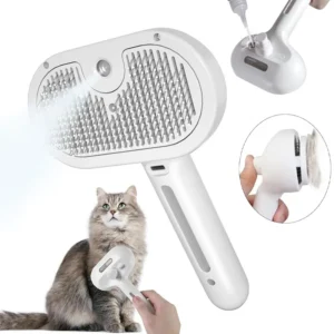 3-in-1 Dog Hair Brush Cat Hair Brush Electric Pet Cleaning Brush Steam Spray Brush Massage Hair Removal Comb anti-Tangle Brush 1