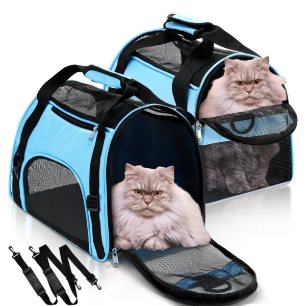 Cat Bags Portable Dog Carrier Bag Mesh Breathable Foldable Cats Carrier Bag Travel Breathable Transport Handbag 1