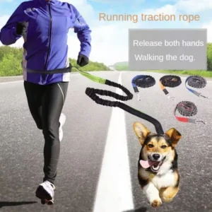 Hand Free Dog Leash for Pet Walking Running Jogging Adjustable Dog leash Waist Belt Chest Strap Traction Rope Dog Accessories 1