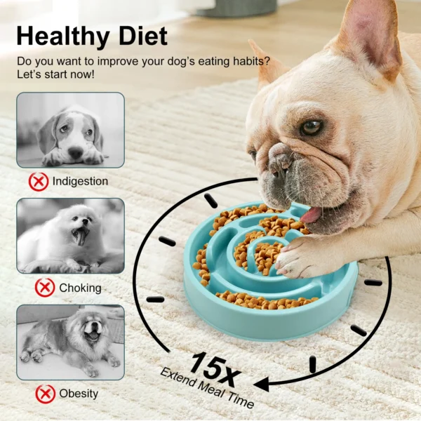 Pet Dog Slow Feeder Bowl 2