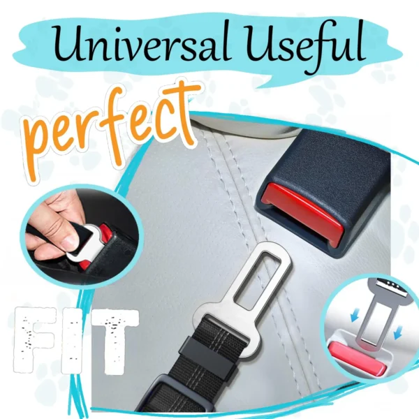 Adjustable And Heavy Duty Dog Car Seat Belt - Striped Nylon Large Dog Traction Rope for Car Rides 4