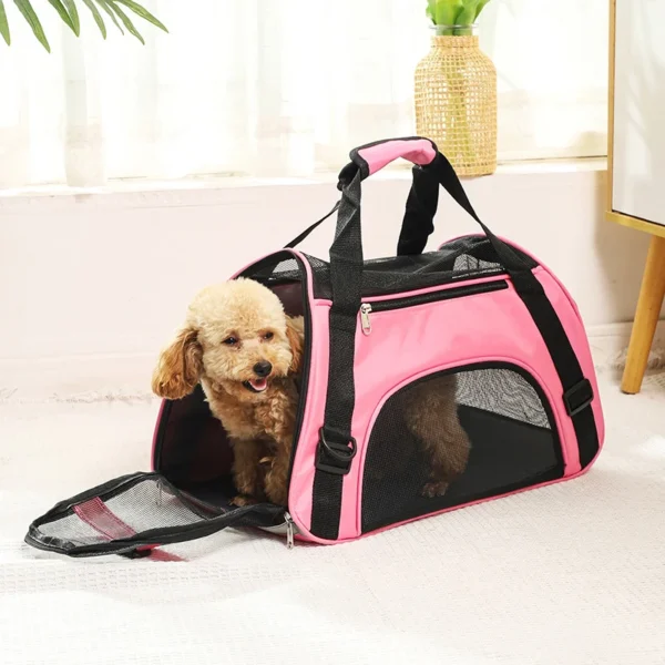Cat Bags Portable Dog Carrier Bag Mesh Breathable Foldable Cats Carrier Bag Travel Breathable Transport Handbag 3