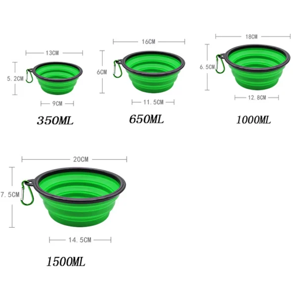Folding, Portable, Silicone Dog Feeder Bowl 6