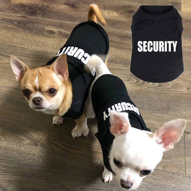 Security Clothing for Dogs Summer Pet Clothes Vest for Small Dogs Chihuahua Yorkshire Puppy Cats Low Price Pets T-shirt Costume 1