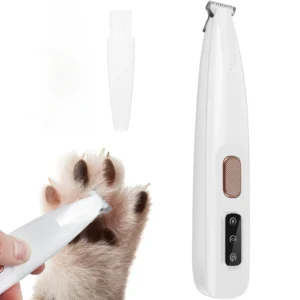 New Dog Paw Trimmer with LED Light Fully Waterproof Pet Hair Trimmer with LED Display Dog Clippers for Grooming 18mm Widen Blade 1