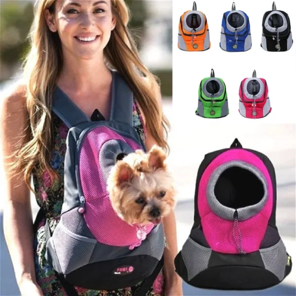 Outdoor Pet Dog Carrier Bag Portable Travel Backpack Front Bag Double Shoulder Mesh Backpack Head Carrying Bags For Cat 5