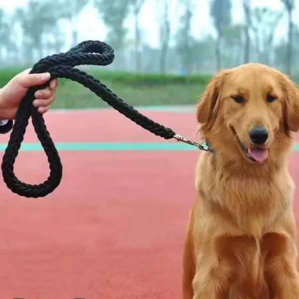 Large Dog Leash Nylon Braided Traction Rope Pet Walking Thick Hand Rope For Bulldog Rottweiler Hound Dogs Accessories 4
