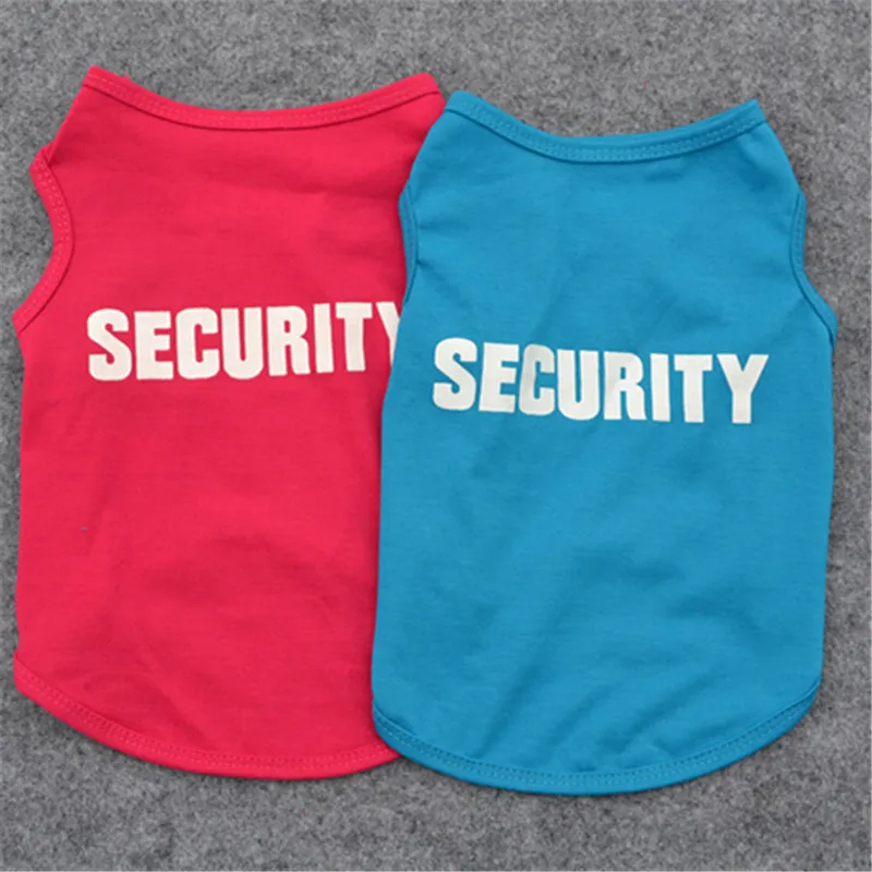 Security Clothing for Dogs Summer Pet Clothes Vest for Small Dogs Chihuahua Yorkshire Puppy Cats Low Price Pets T-shirt Costume 5