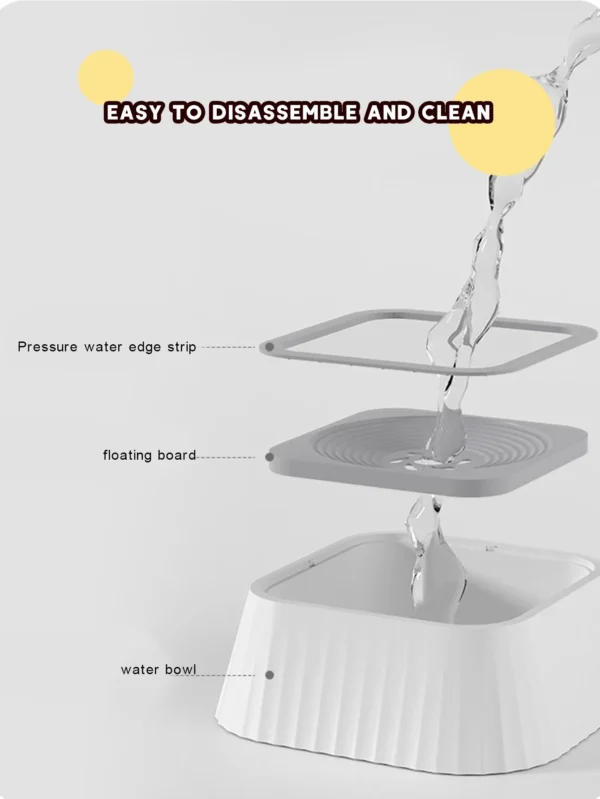 Pet Water Fountain with Floating Plates 3