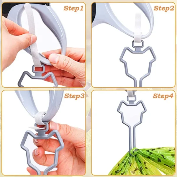 Dog Poop Bag Holder Pet Waste Carrier Clip Hands-Free Dog Leash Dispenser Outdoor Walking Puppy Poop Bags Clip Easy To Carry 5
