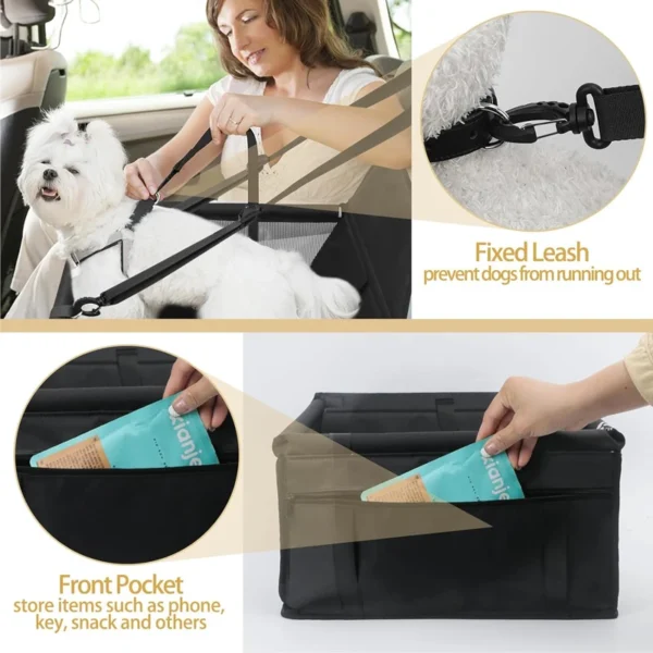 Car Pet Seat Cushion Removable and Washable Hanging Bag Safety Seat Pet Bed Car Nest Mat Comfortable Travelling Experience 2