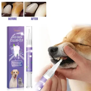 Dog Oral Cleaning Gel Tooth Stain Cleaner Remove Dental Stakes Tartar Plaque Eliminator Fresh Breath Pets Tooth Whitening Pen 1