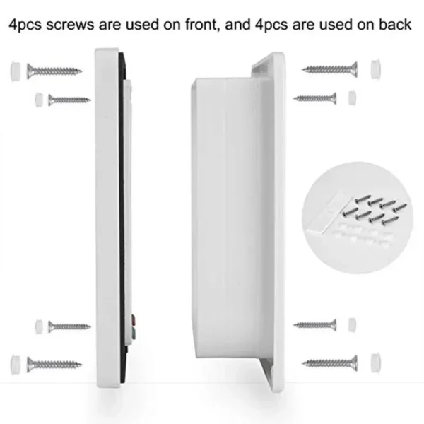 Dog Cat Flap Door with 4 Way Security Lock Flap Door for Dog Cats Kitten ABS Plastic Small Pet Gate Door Kit Cat Dogs Flap Doors 5