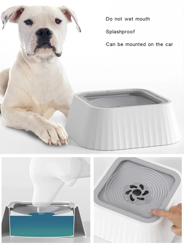 Pet Water Fountain with Floating Plates 5