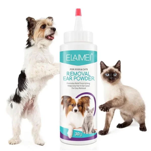 Dog Ear Powder 30G Ear Wash Powder Safe Dog Cleaner for Healthy Ears Odor Removal Pet Accessories Ear Cleaner for Rabbits Cats 6