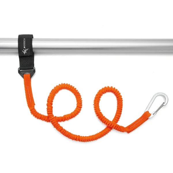 Elastic Kayak Paddle Leash Adjustable With Safety Hook Fishing Rod Pole Coiled Lanyard Cord Tie Rope Rowing Boat Accessories 4