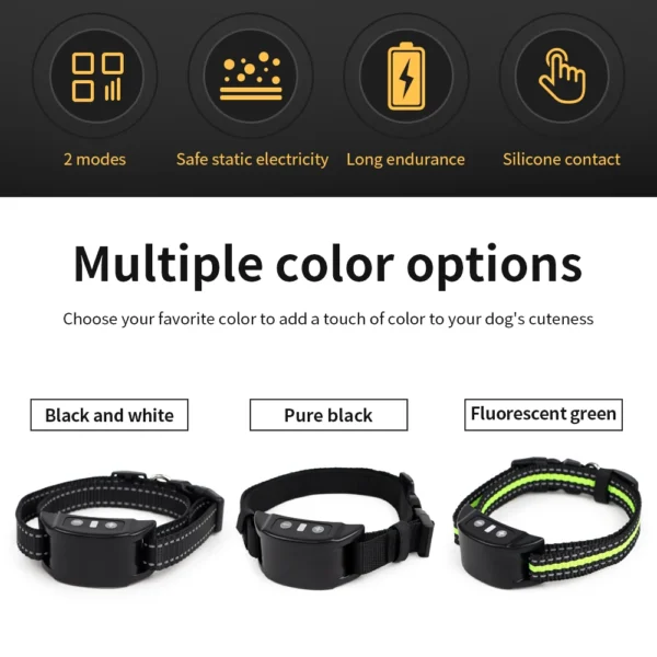 Dog Training Collar Anti-barking Collar Automatic Anti Bark Dog Collar USB Rechargeable Dog Trainer Electric Shock Beep 4