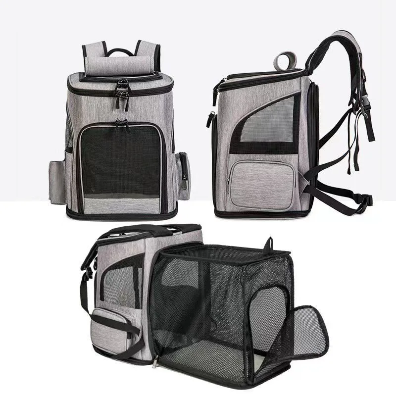 Breathable Pet Cat Carrier Backpack Foldable Pet Carrier Transport Travel Bag Expandable Large Capacity Creative for Cats Dogs 2