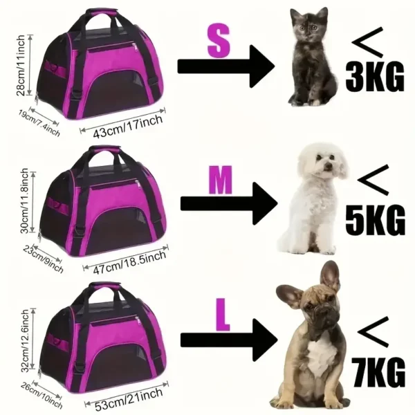 Portable Dog Cat Carrier Bag Pet Puppy Travel Bags Breathable Mesh Small Dog Cat Dogs Outdoor Tent Carrier Outgoing Pets Handbag 5