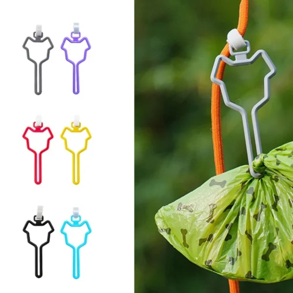 Dog Poop Bag Holder Pet Waste Carrier Clip Hands-Free Dog Leash Dispenser Outdoor Walking Puppy Poop Bags Clip Easy To Carry 1