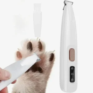 New Dog Paw Trimmer with LED Light Fully Waterproof Pet Hair Trimmer with LED Display Dog Clippers for Grooming 18mm Widen Blade 1