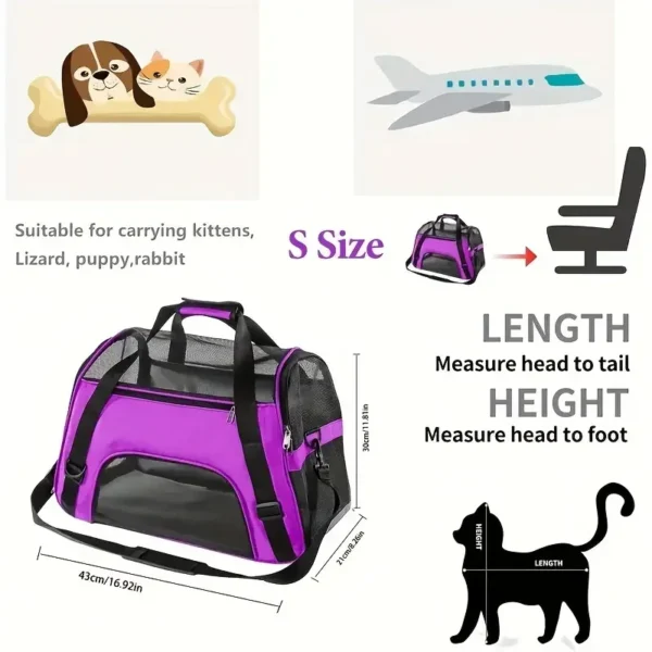Portable Dog Cat Carrier Bag Pet Puppy Travel Bags Breathable Mesh Small Dog Cat Dogs Outdoor Tent Carrier Outgoing Pets Handbag 6