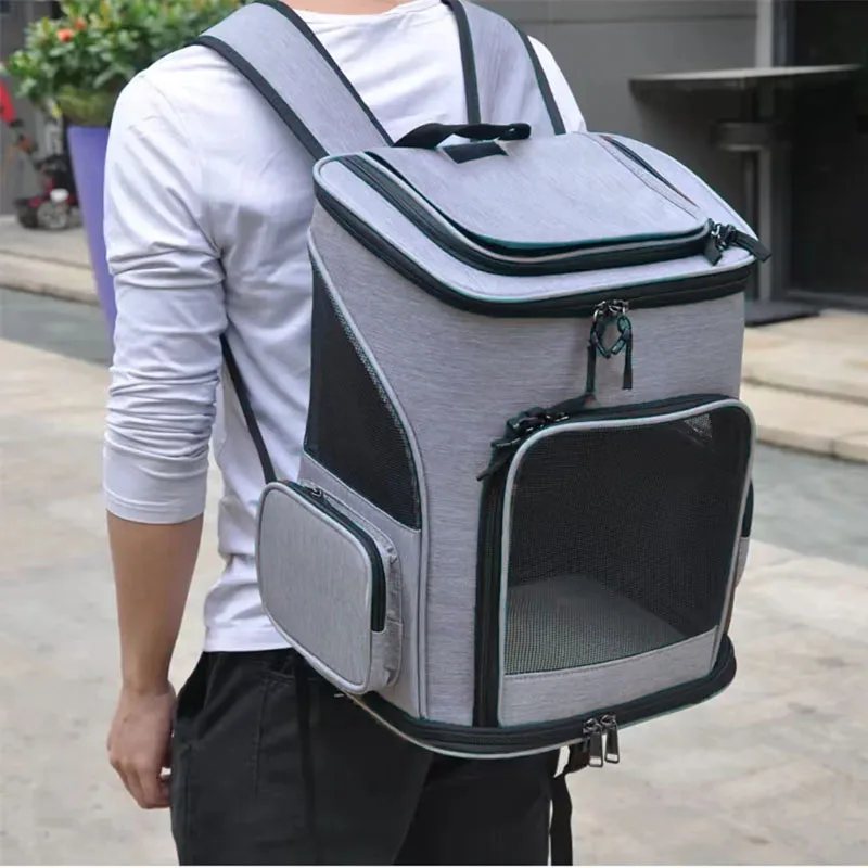 Breathable Pet Cat Carrier Backpack Foldable Pet Carrier Transport Travel Bag Expandable Large Capacity Creative for Cats Dogs 4