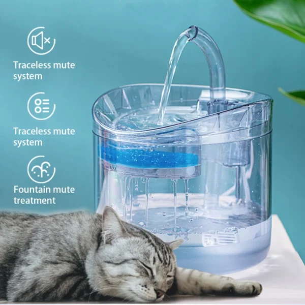 2L Cat and Dog Drinker, Activated Carbon Filter, USB Powered 2