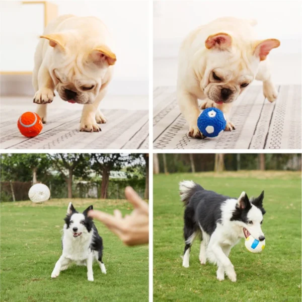 Soft Pet Ball Squeaky Toy For Small Large Dog Rugby Tennis Volleyball Football Basketball Latex Tooth Cleaning Training Toys 6