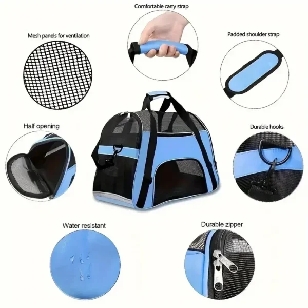 Portable Dog Cat Carrier Bag Pet Puppy Travel Bags Breathable Mesh Small Dog Cat Dogs Outdoor Tent Carrier Outgoing Pets Handbag 2