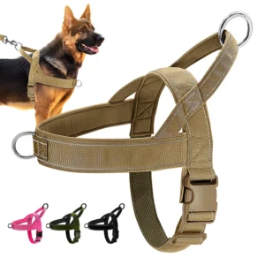 Nylon Durable Dog Harness No Pull Pet Harness with Handle Reflective Training Harness for Small Medium Large Dog German Shepherd 1