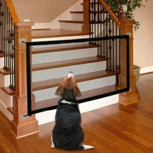 Pet Barrier Fences Mesh Dog Gate Folding Stairs Entrance Separation Guard Portable Breathable Baby Children Safety Playpen 1