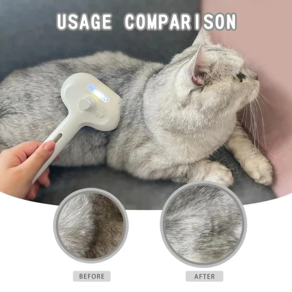 3-in-1 Dog Hair Brush Cat Hair Brush Electric Pet Cleaning Brush Steam Spray Brush Massage Hair Removal Comb anti-Tangle Brush 2