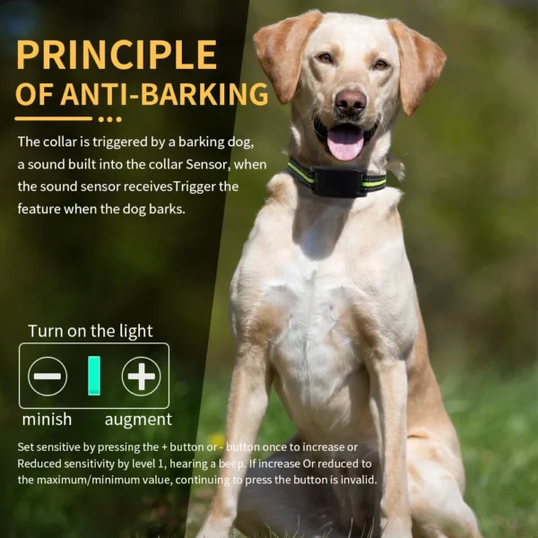 Dog Training Collar Anti-barking Collar Automatic Anti Bark Dog Collar USB Rechargeable Dog Trainer Electric Shock Beep 3