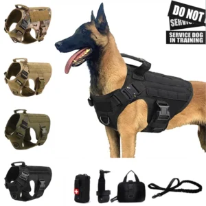 Tactical Military Vest Pet German Shepherd Golden Retriever Tactical Training Dog Harness and Leash Set For All Breeds Dogs 1