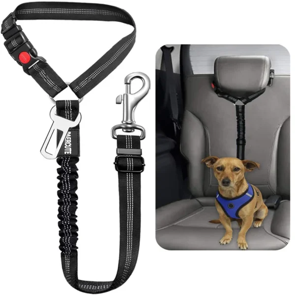 New Solid Two-in-one Dog Harness Leash Pet Car Seat Belt BackSeat Safety Belt Adjustable for Kitten Dogs Collar Pet Accessories 1