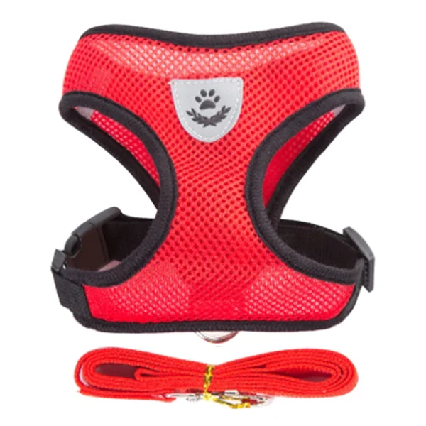 Dog Harness for Small Dogs Cats Adjustable Pet Harness And Leash Set Breathable Vest for Pug Chihuahua Bulldog Dog Accessories 6