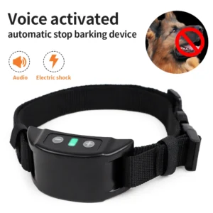 Dog Training Collar Anti-barking Collar Automatic Anti Bark Dog Collar USB Rechargeable Dog Trainer Electric Shock Beep 1