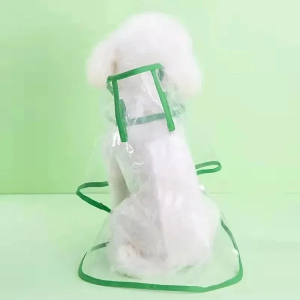 Pet Dog Puppy Transparent Rainwear Raincoat Pet Hooded Waterproof Jacket Clothes Soft PVC Small Dogs Raincoat Puppy Rain Poncho 4