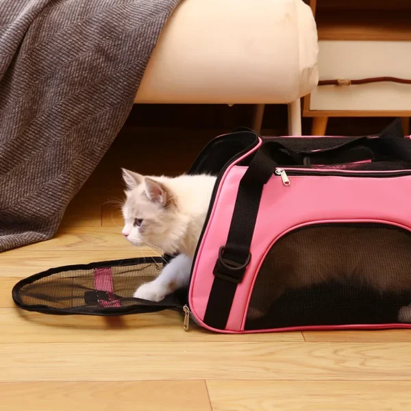 Cat Bags Portable Dog Carrier Bag Mesh Breathable Carrier Bags for Small Dogs Foldable Cats Handbag Travel Pet Bag Handbag 5