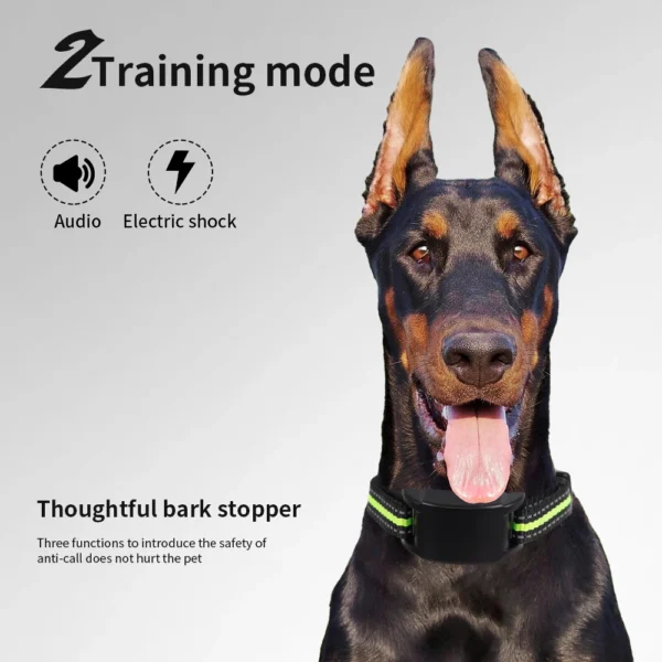 Dog Training Collar Anti-barking Collar Automatic Anti Bark Dog Collar USB Rechargeable Dog Trainer Electric Shock Beep 2