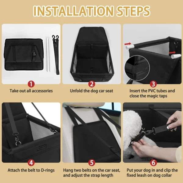 Car Pet Seat Cushion Removable and Washable Hanging Bag Safety Seat Pet Bed Car Nest Mat Comfortable Travelling Experience 6