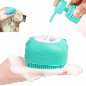Pet Bathing Brush Soft Silicone Massager Shower Gel Bathing Brush Clean Tools Comb Dog Cat Cleaning Grooming Supplies 1